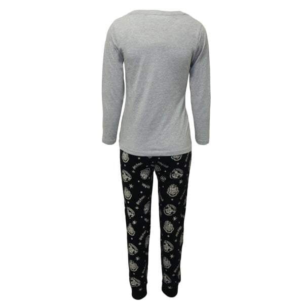 Harry Potter Womens Hogwarts Crest Long Pyjama Set (S)