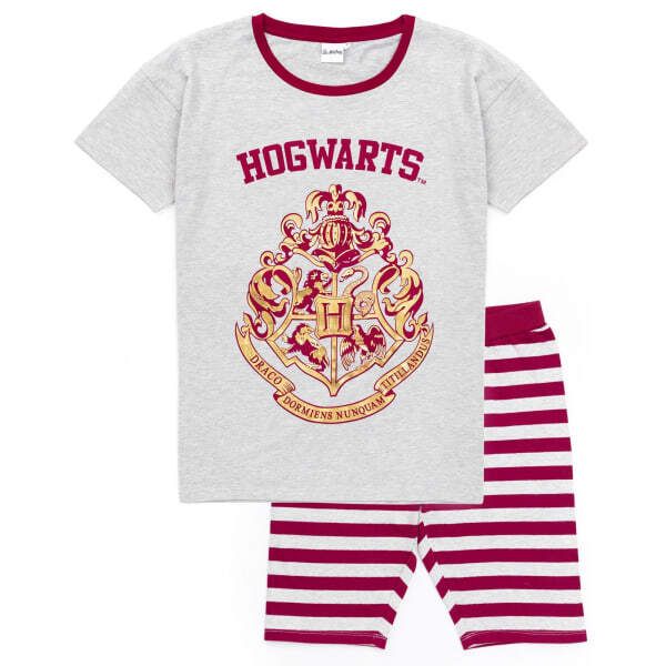 Harry Potter Womens Hogwarts Crest Short Pyjama Set (M)