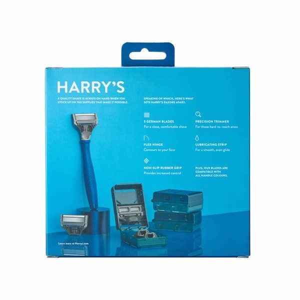 Harry's Truman Razor + 13 Blade Cartridges - Indigo Blue