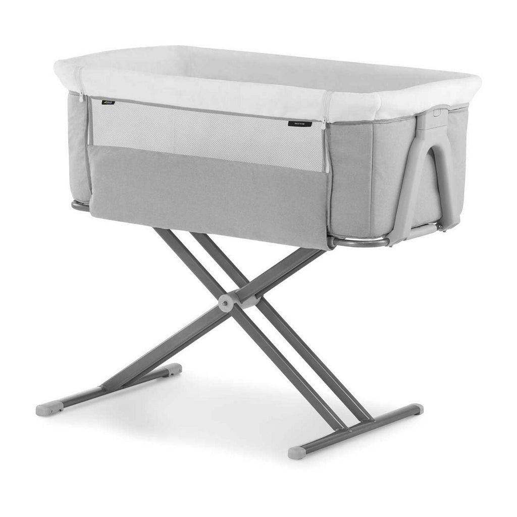 Hauck Face To Me 2 Bedside Crib Melange Grey