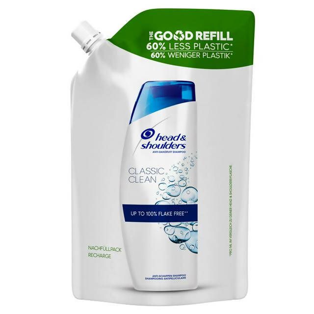 Head &amp;amp; Shoulders Classic Clean Clarifying Anti Dandruff Refill Shampoo Pouch 480ml