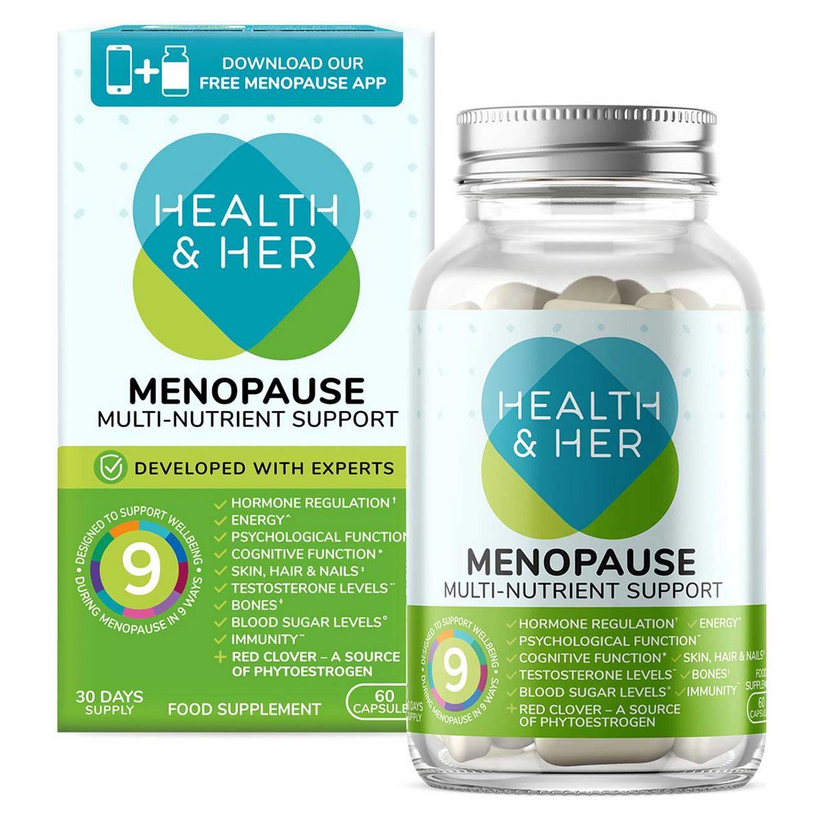 Health &amp;amp; Her Menopause Multi-Nutrient Support Supplement 60 Capsules