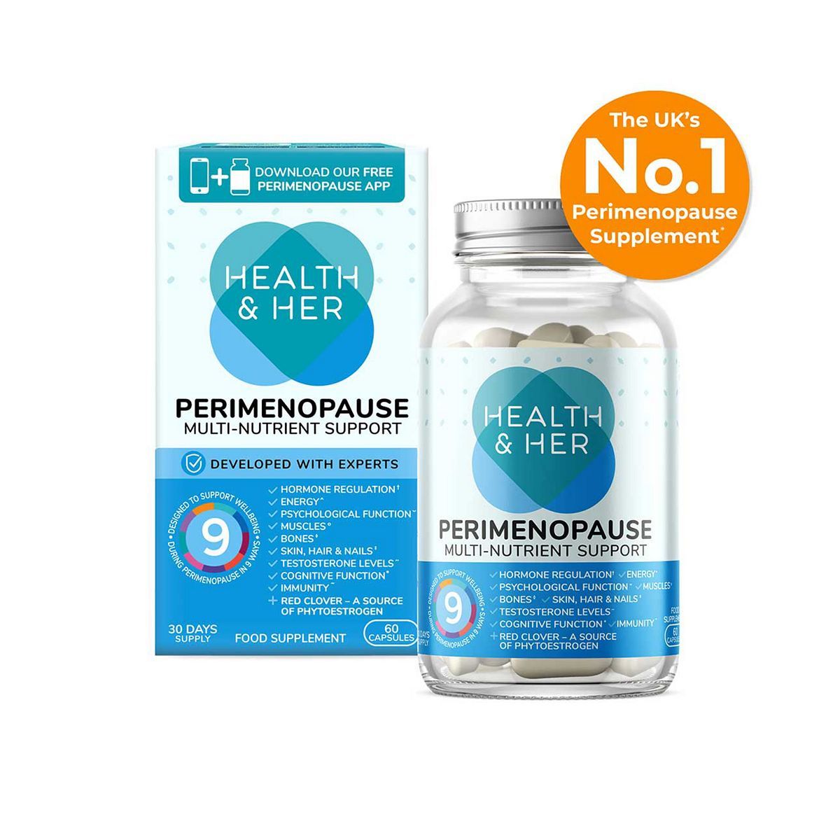 Health &amp;amp; Her Perimenopause Multi-nutrient Support Supplement 60 Capsules