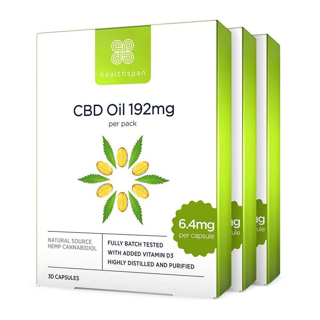 Healthspan CBD Oil 192mg 30s x 3 Bundle