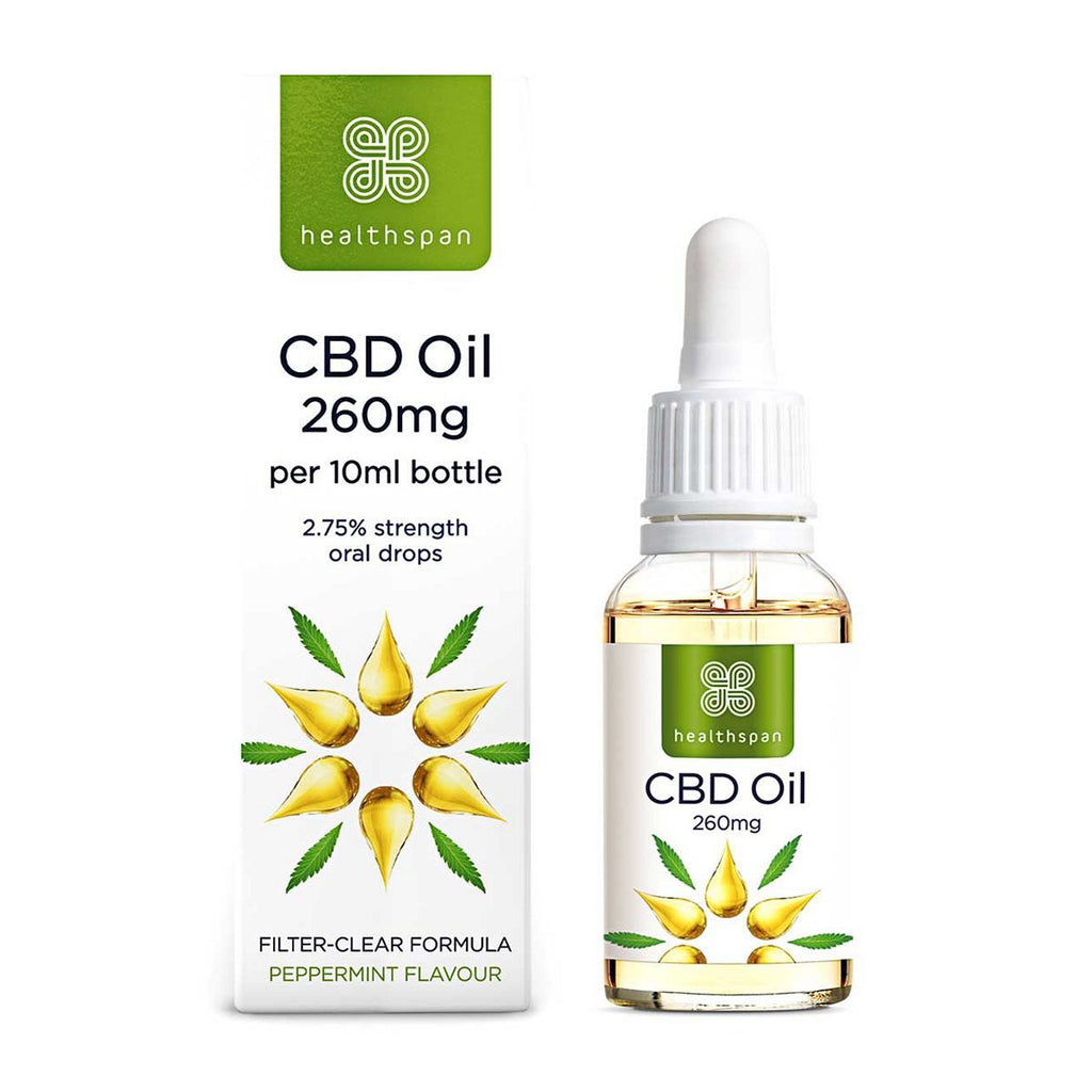 Healthspan High Strength CBD Oil 260mg Drops 2.75% - 10ml