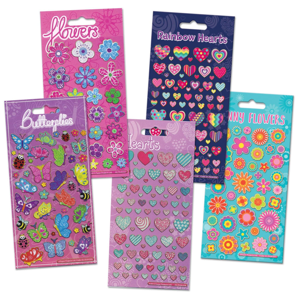 Hearts Butteflies & Flowers Stickers