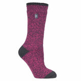 Heat Holders Ladies 2.3 TOG Thermal Winter Socks 4-8 UK Primrose Raspberry