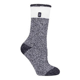 Heat Holders Ladies 2.3 TOG Thermal Winter Socks 4-8 UK Snowdrop Black