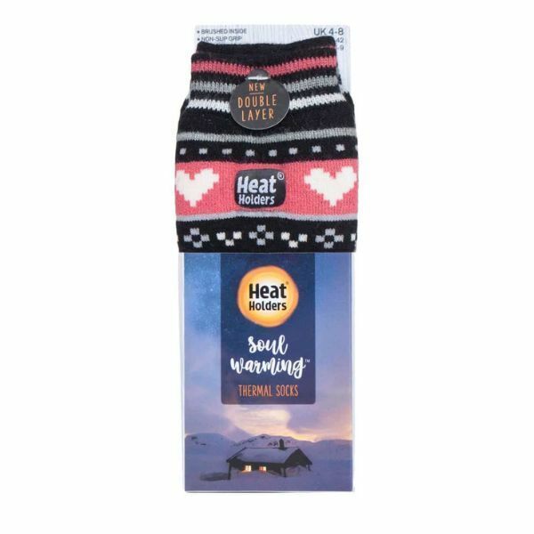 Heat Holders Ladies Fairisle Thermal Slipper Socks 4-8 UK
