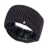 Heat Holders Ladies Fleece Lined Thermal Headband Ribbed Dark Grey