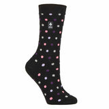 Heat Holders Ladies Ultra Lite Thermal Dress Socks 4-8 UK Black/ Purple (Nicosia)