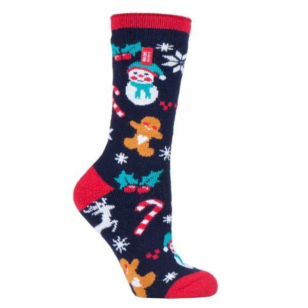 Heat Holders Lite Ladies Thermal Christmas Socks 4-7 UK Festive Fun