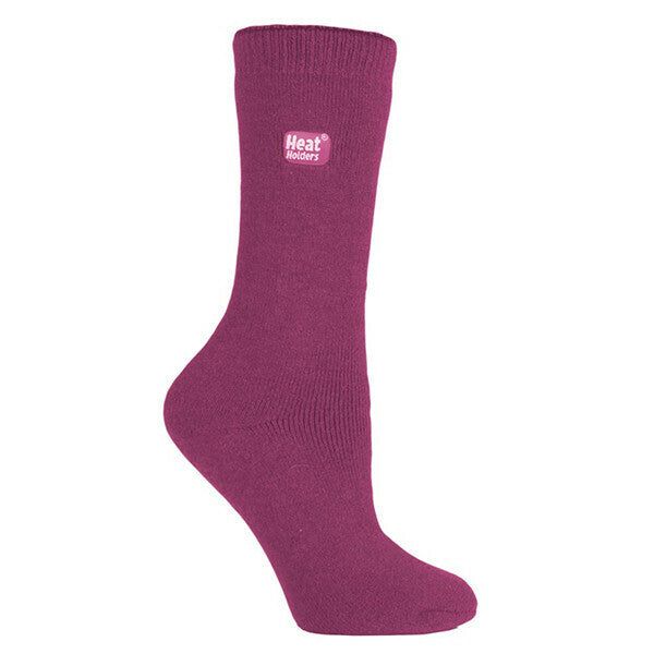Heat Holders Lite Ladies Thin Winter Thermal Socks 4-8 UK Deep Fuchsia