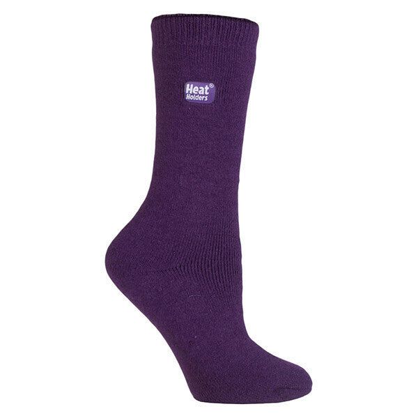 Heat Holders Lite Ladies Thin Winter Thermal Socks 4-8 UK Purple