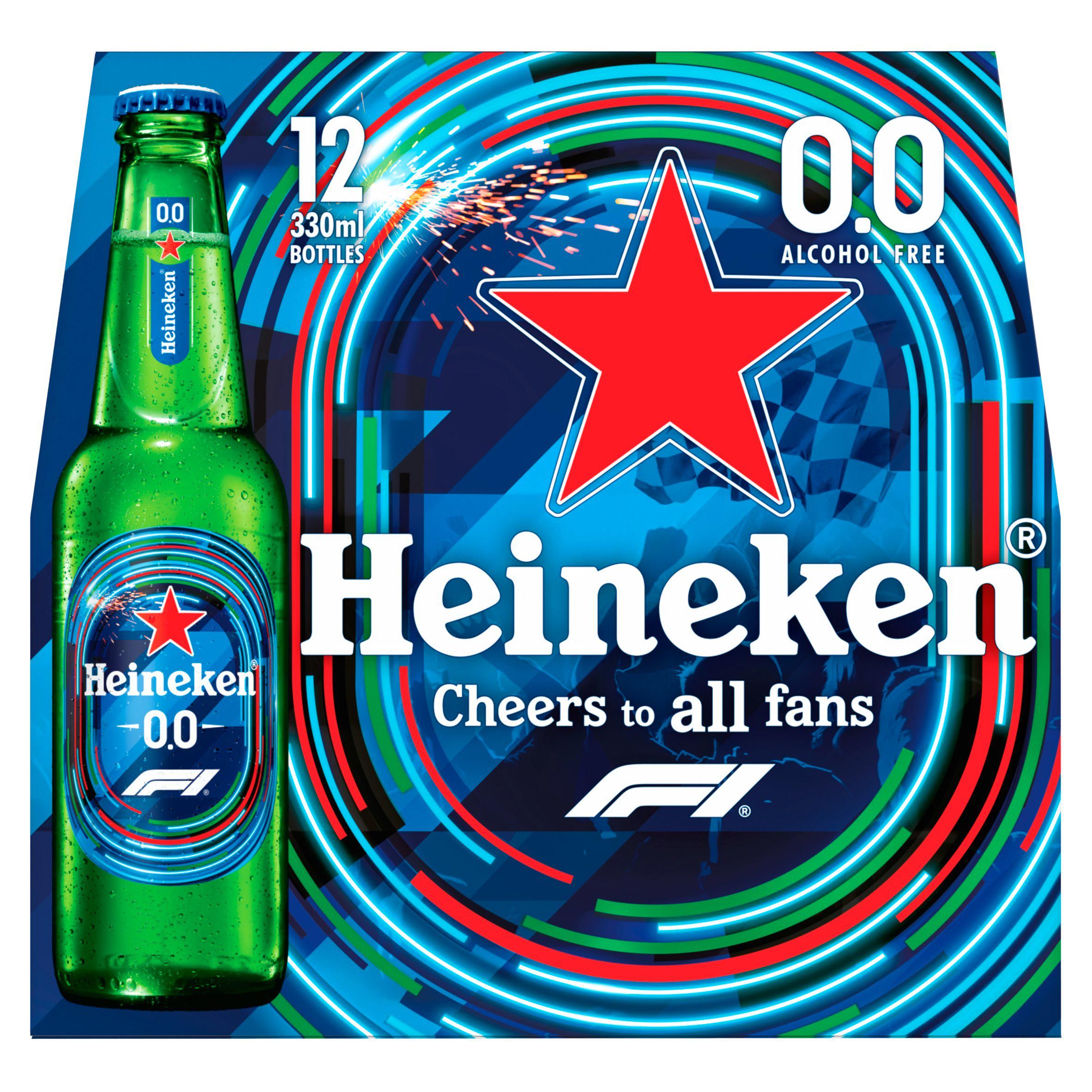 Heineken 0.0 Alcohol Free Lager Beer 12x330ml