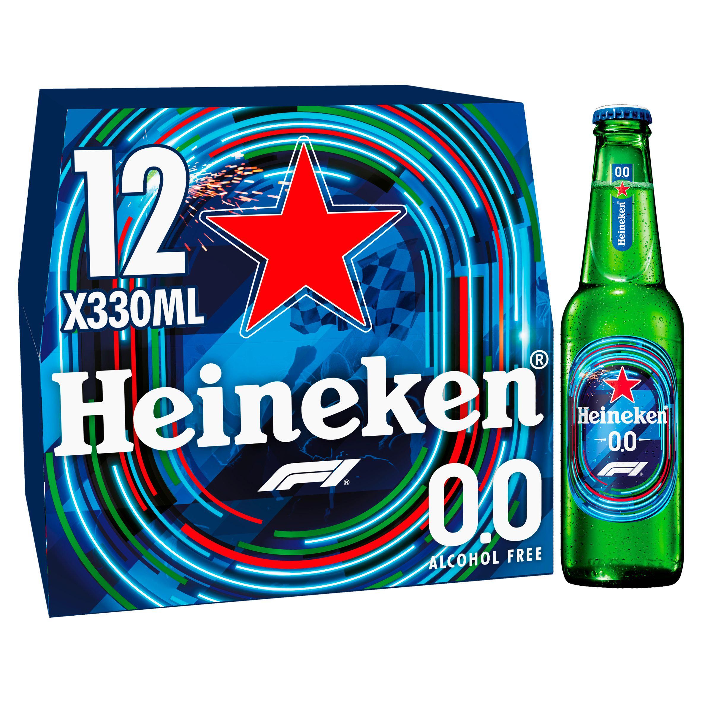 Heineken 0.0 Alcohol Free Lager Beer 12x330ml