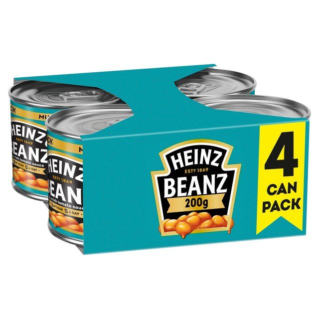 Heinz Baked Beans in Tomato Sauce   4 x 200g