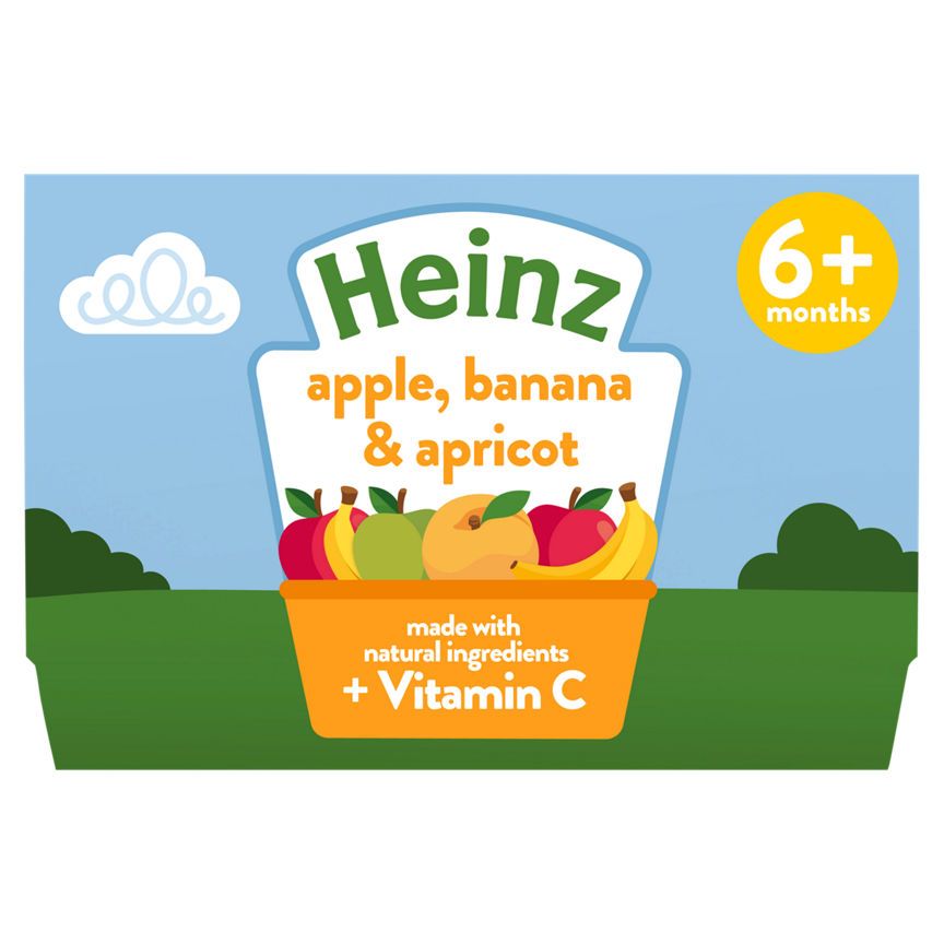 Heinz By Nature Apple, Banana &amp;amp; Apricot Baby Food 6+ Months