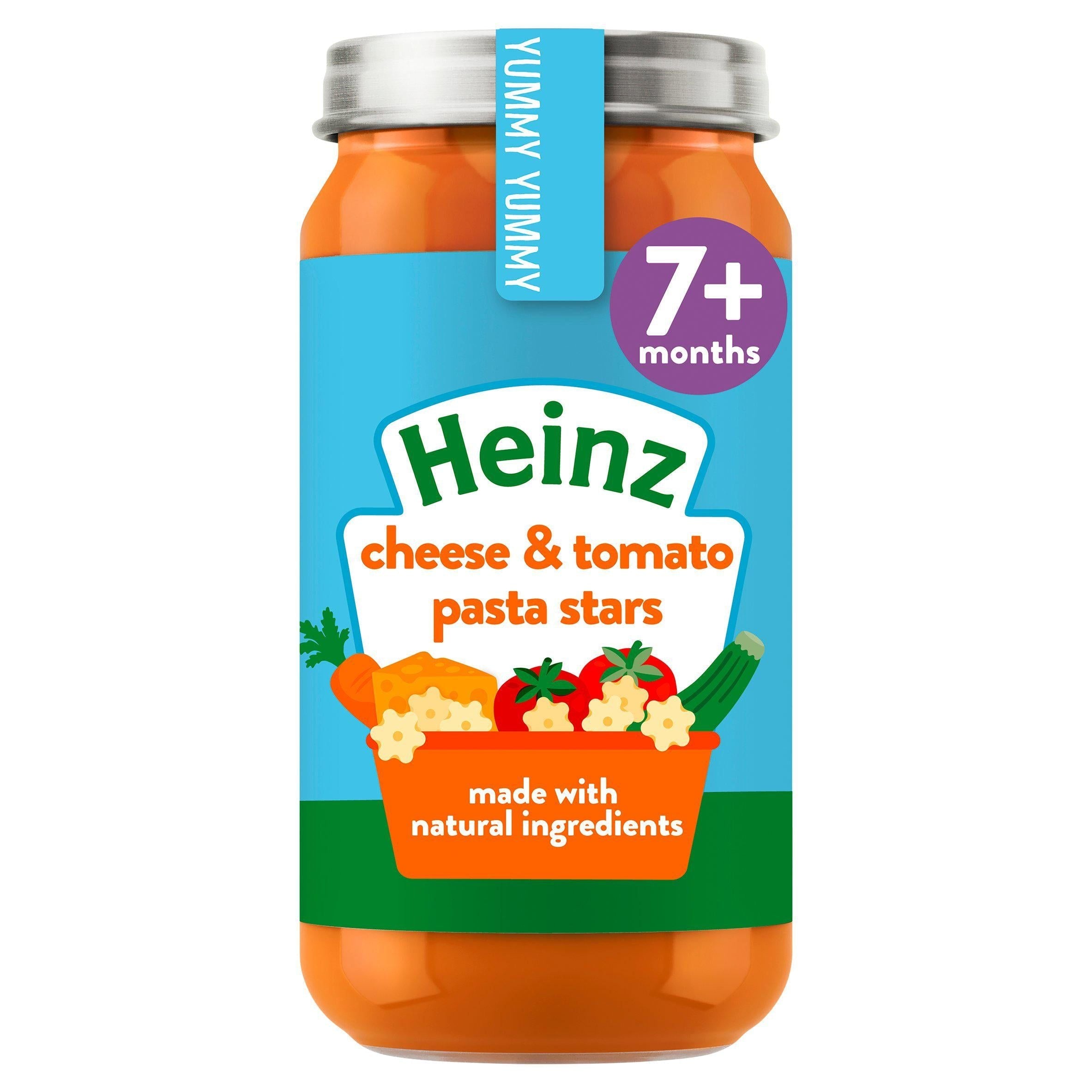 Heinz By Nature Cheese and Tomato Pasta Stars Baby Food Jar 7+ months 200g