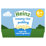 Heinz By Nature Creamy Rice Pudding 6+ Months Baby Food 4x100g