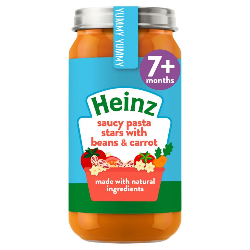 Heinz by Nature Saucy Pasta Stars with Beans &amp;amp; Carrot Baby Food 7+ Months