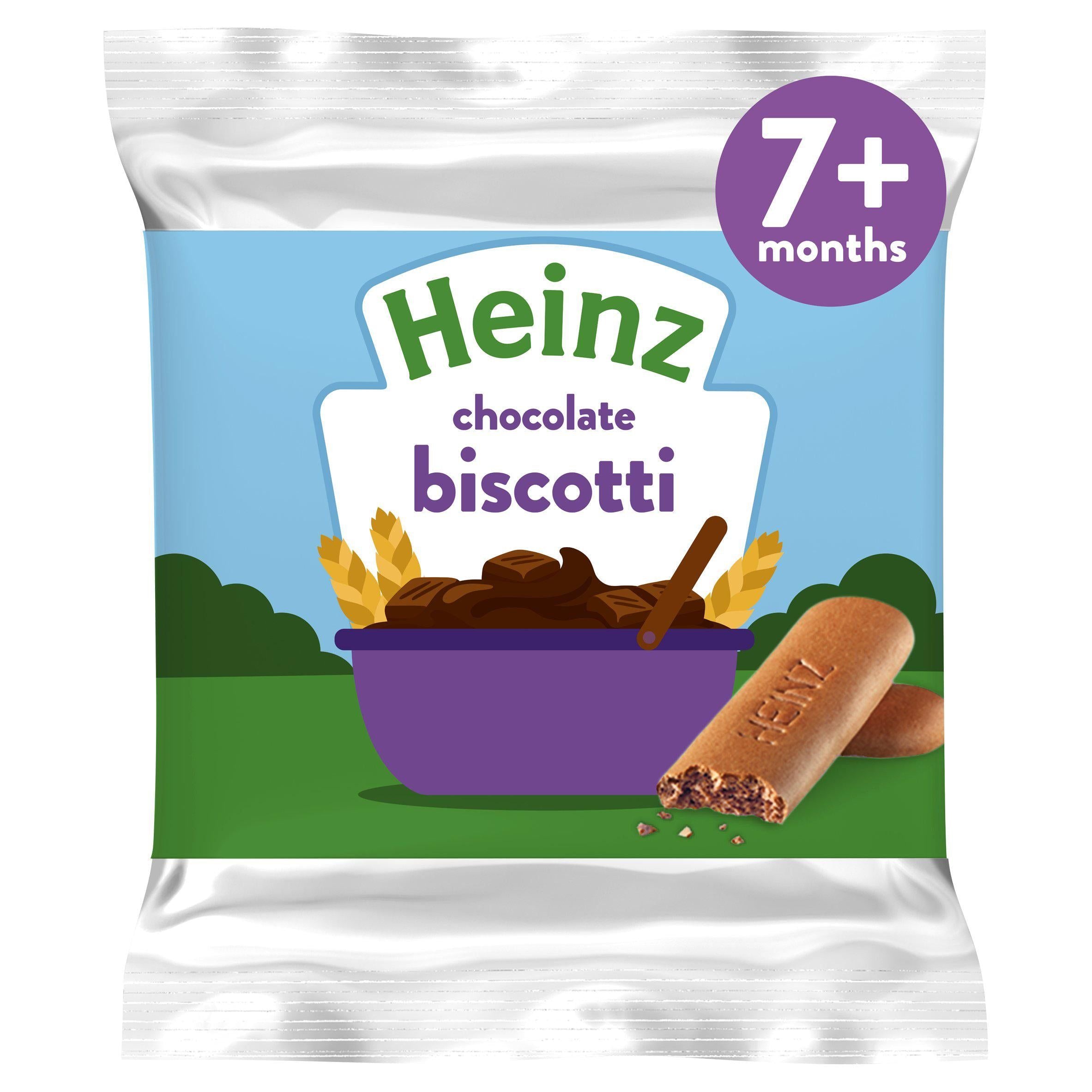 Heinz Chocolate Biscotti Baby Food Snacks 7+ Months 60g