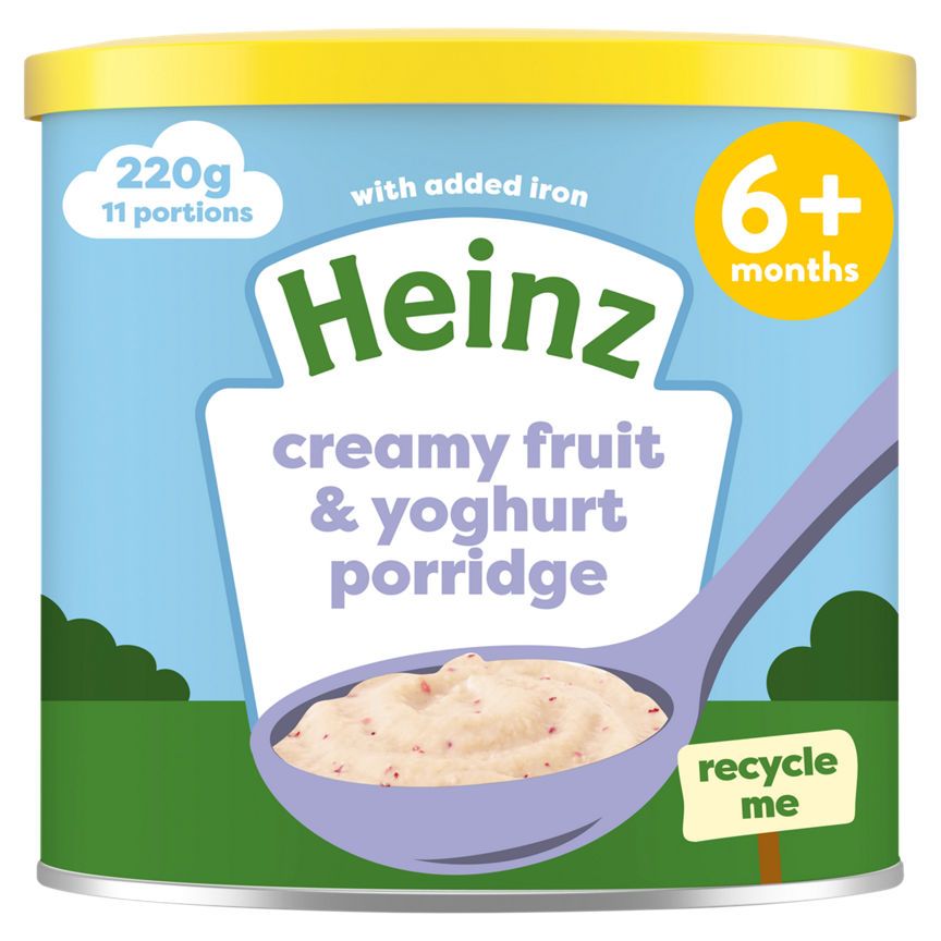 Heinz Creamy Fruit &amp;amp; Yoghurt Porridge 6+ Months 220g