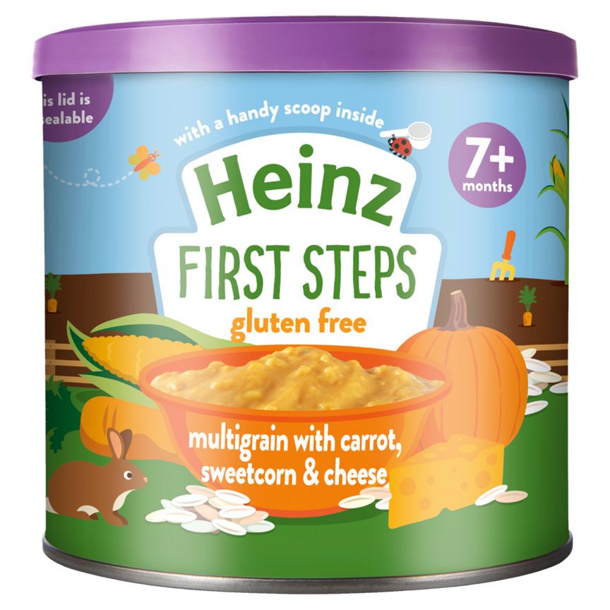 Heinz First Steps Multigrain with Carrot, Sweetcorn & Cheese 7+ Months