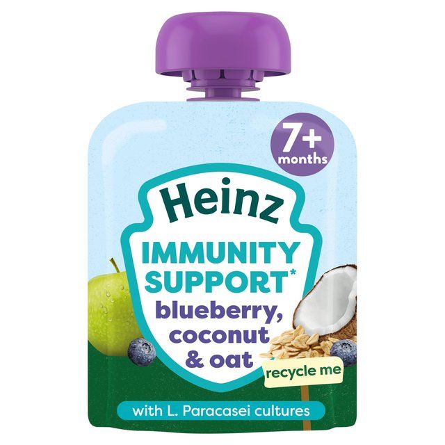 Heinz Immunity Support Baby Pouches Blueberry Coconut &amp;amp; Oat 7M+   85g