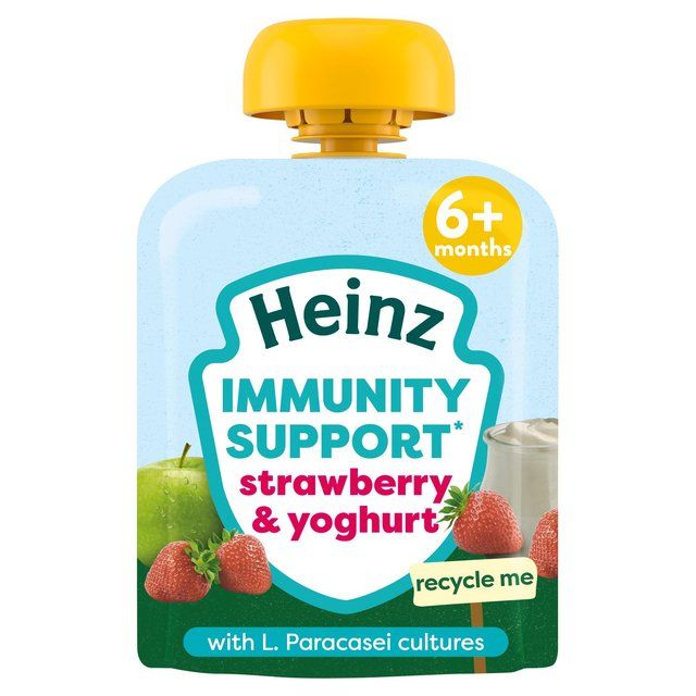 Heinz Immunity Support Baby Pouches Strawberry &amp;amp; Yogurt 6M+   85g