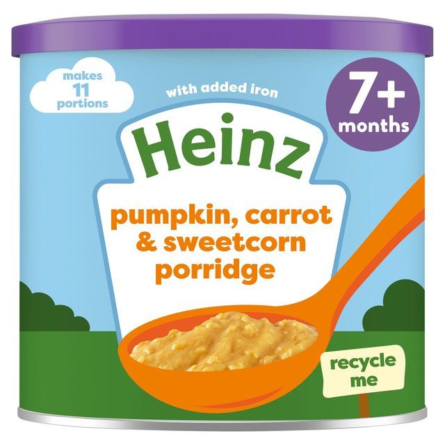 Heinz Multigrain Pumpkin Carrot &amp;amp; Sweetcorn Porridge Baby Food 7+ Months   200g