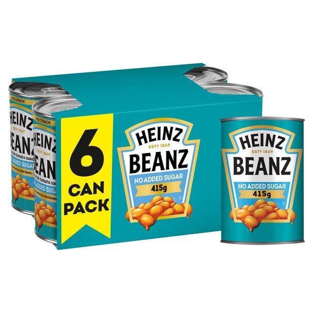 Heinz No Added Sugar Tinned Baked Beans   6 x 415g