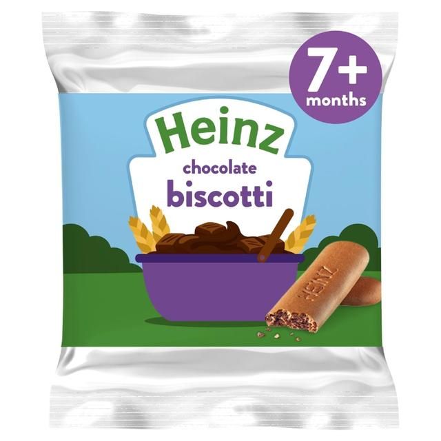 Heinz So Yummy Chocolate Biscotti Baby Food Snacks 7+ Months   60g