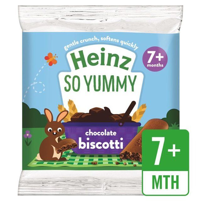 Heinz So Yummy Chocolate Biscotti Baby Food Snacks 7+ Months   60g