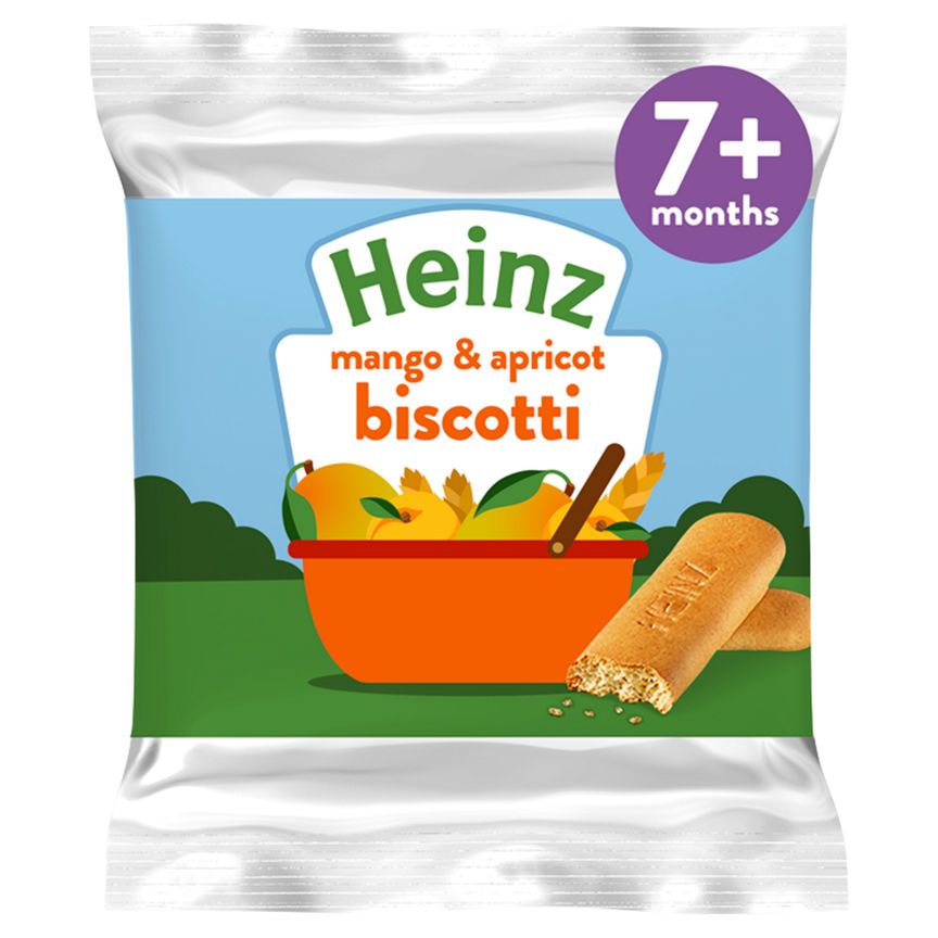 Heinz So Yummy Mango &amp;amp; Apricot Biscotti Baby Food Snacks 7+ Months 60g