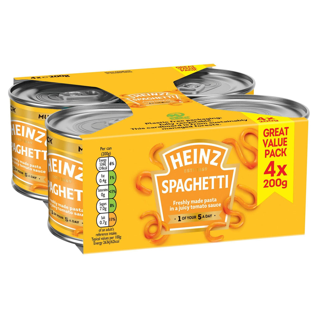 Heinz Spaghetti Great Value Pack 4 x 200g