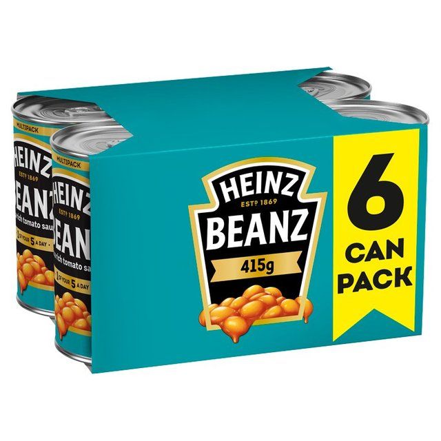 Heinz Tinned Baked Beans in Tomato Sauce   6 x 415g