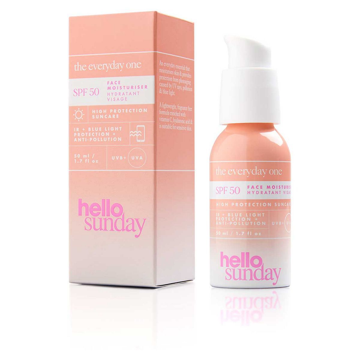 Hello Sunday The Everyday One Face Moisturiser Sunscreen SPF 50 50ml