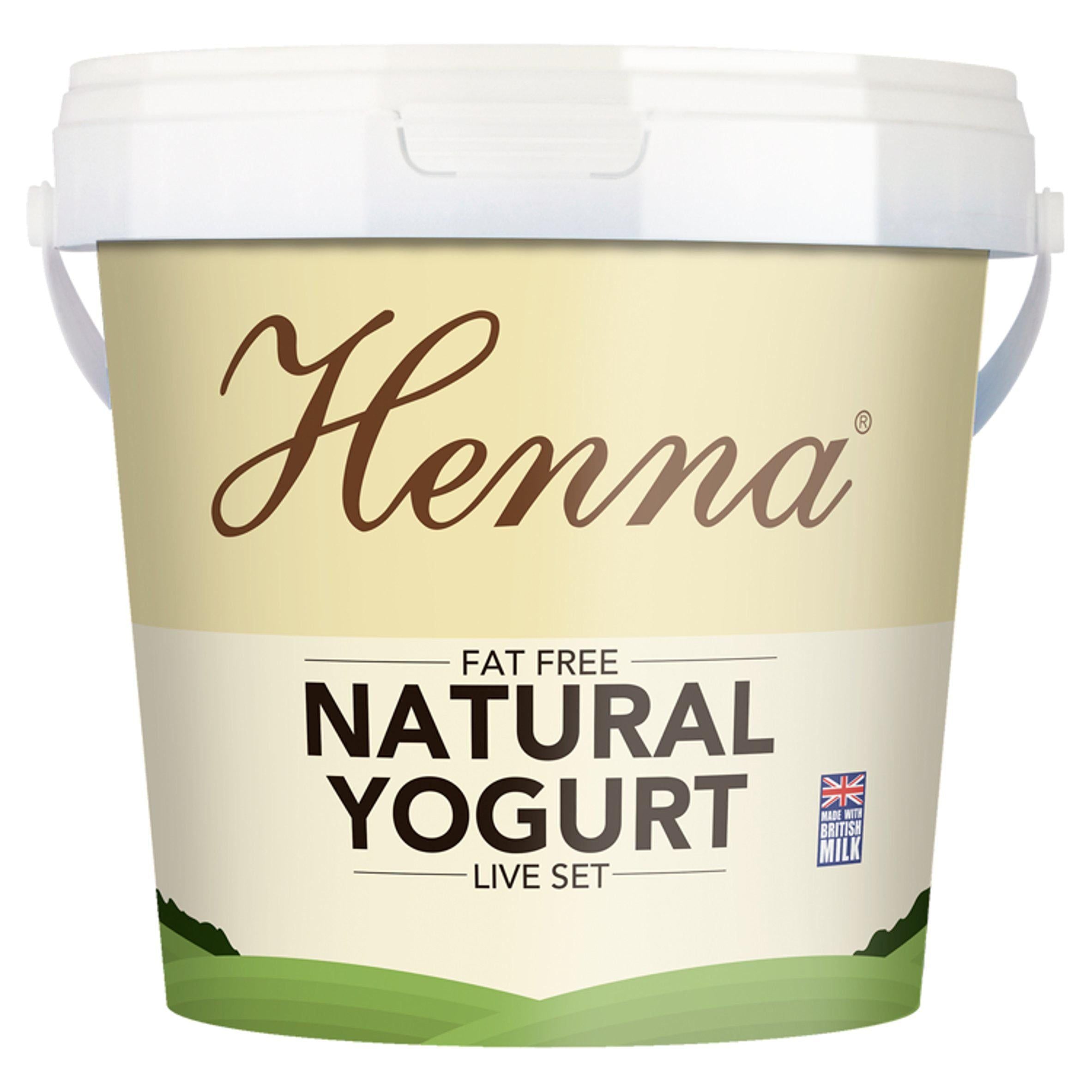 Henna Fat Free Natural Yogurt 1kg