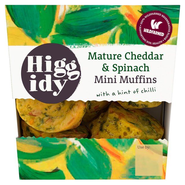 Higgidy 8 Cheddar &amp;amp; Spinach Mini Muffins   160g