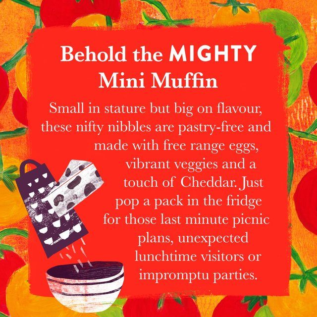 Higgidy 8 Cheddar & Tomato Mini Muffins   160g