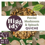 Higgidy Porcini Mushroom &amp;amp; Spinach Vegan Quiche   155g