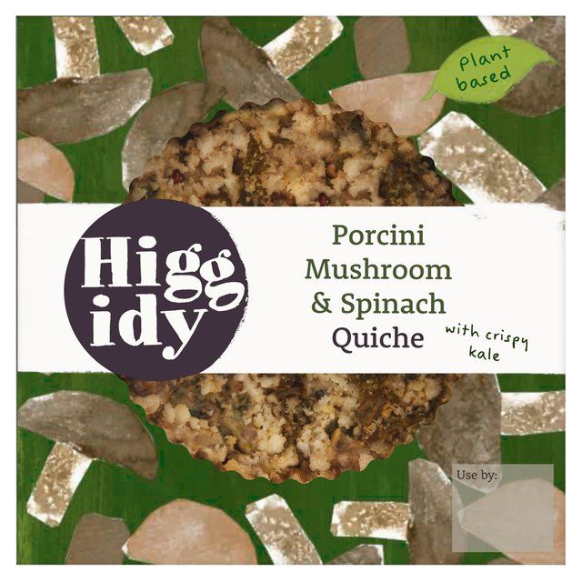 Higgidy Porcini Mushroom &amp;amp; Spinach Vegan Quiche   155g