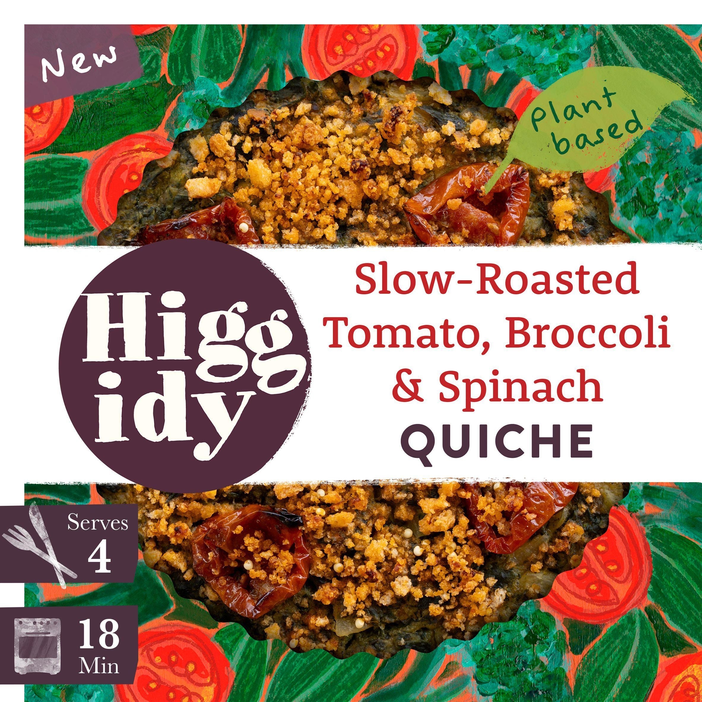 Higgidy Slow Roasted Tomato Broccoli &amp;amp; Spinach Quiche 380g