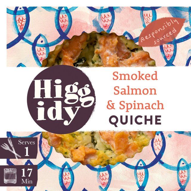 Higgidy Smoked Salmon & Spinach Quiche   155g