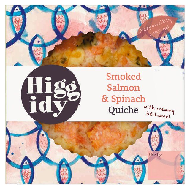 Higgidy Smoked Salmon & Spinach Quiche   155g