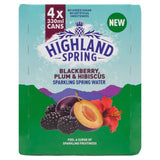 Highland Spring Sparkling Water Blackberry Plum &amp;amp; Hibiscus   4 x 330ml