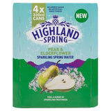 Highland Spring Sparkling Water Pear &amp;amp; Elderflower   4 x 330ml