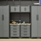 Hilka Professional 24 Gauge Steel 7 Piece Modular Cabinet Set