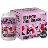 Hip Pop CBD Cherry &amp;amp; Blackberry Kombucha 4x330ml